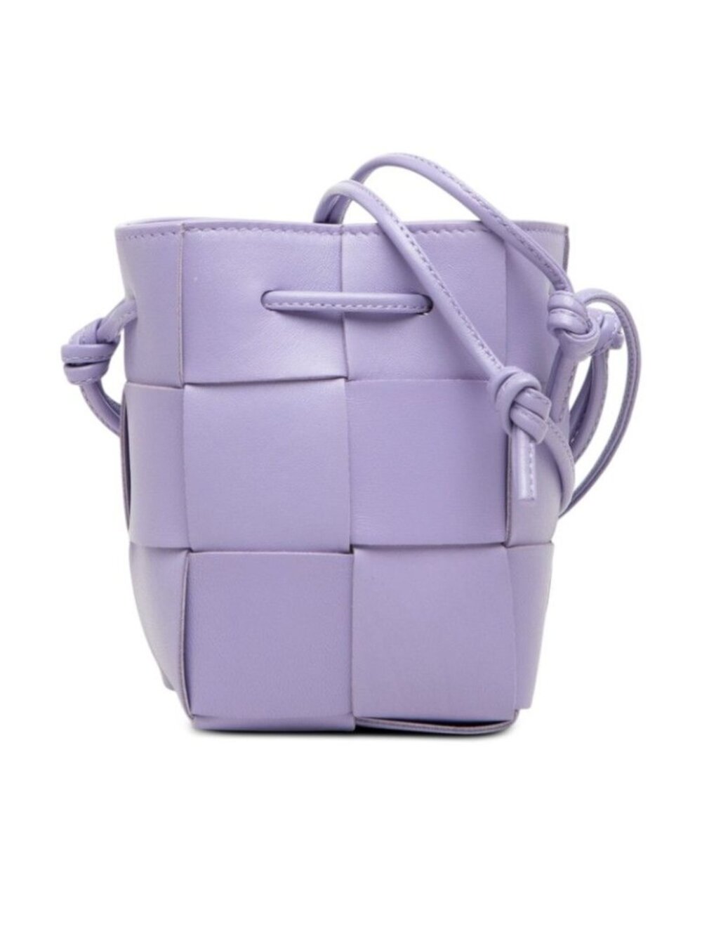 Bottega Veneta Maxi Intrecciato Cassette Crossbody Shoulder Bag Purple Leather